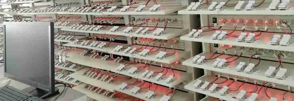 Battery test equipment channels